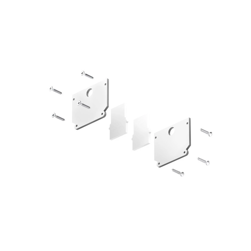 TR2025-WH Комплект торцевых заглушек для трека SMART ONE - Viokon.com