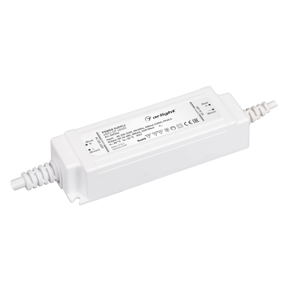 Блок питания ARPJ-SP-68350 (24W, 34-68V, 0.35A) (Arlight, IP67 Пластик, 5 лет) 037264 - Viokon.com
