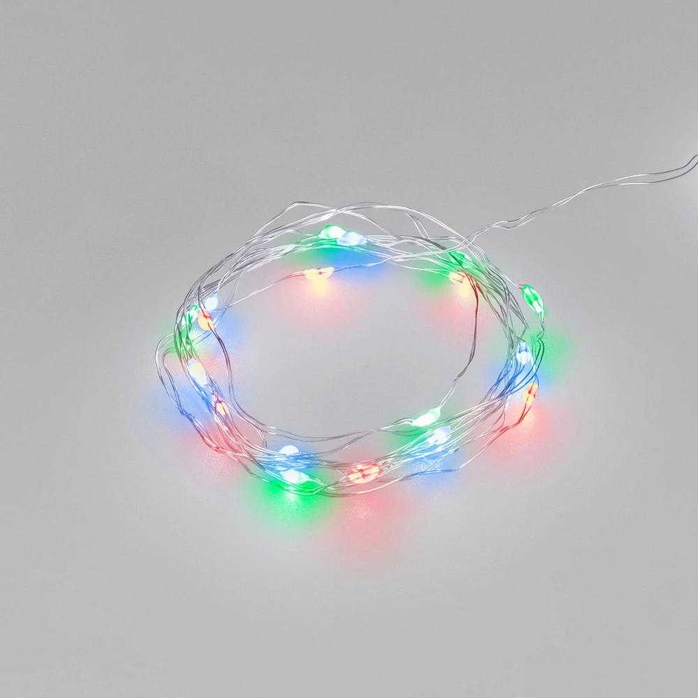 Светодиодная гирлянда ARD-DEW-HOME-2000-CLEAR-20LED-STD RGB (3V, Battery Pack) (Ardecoled, IP20) 062566 - Viokon.com