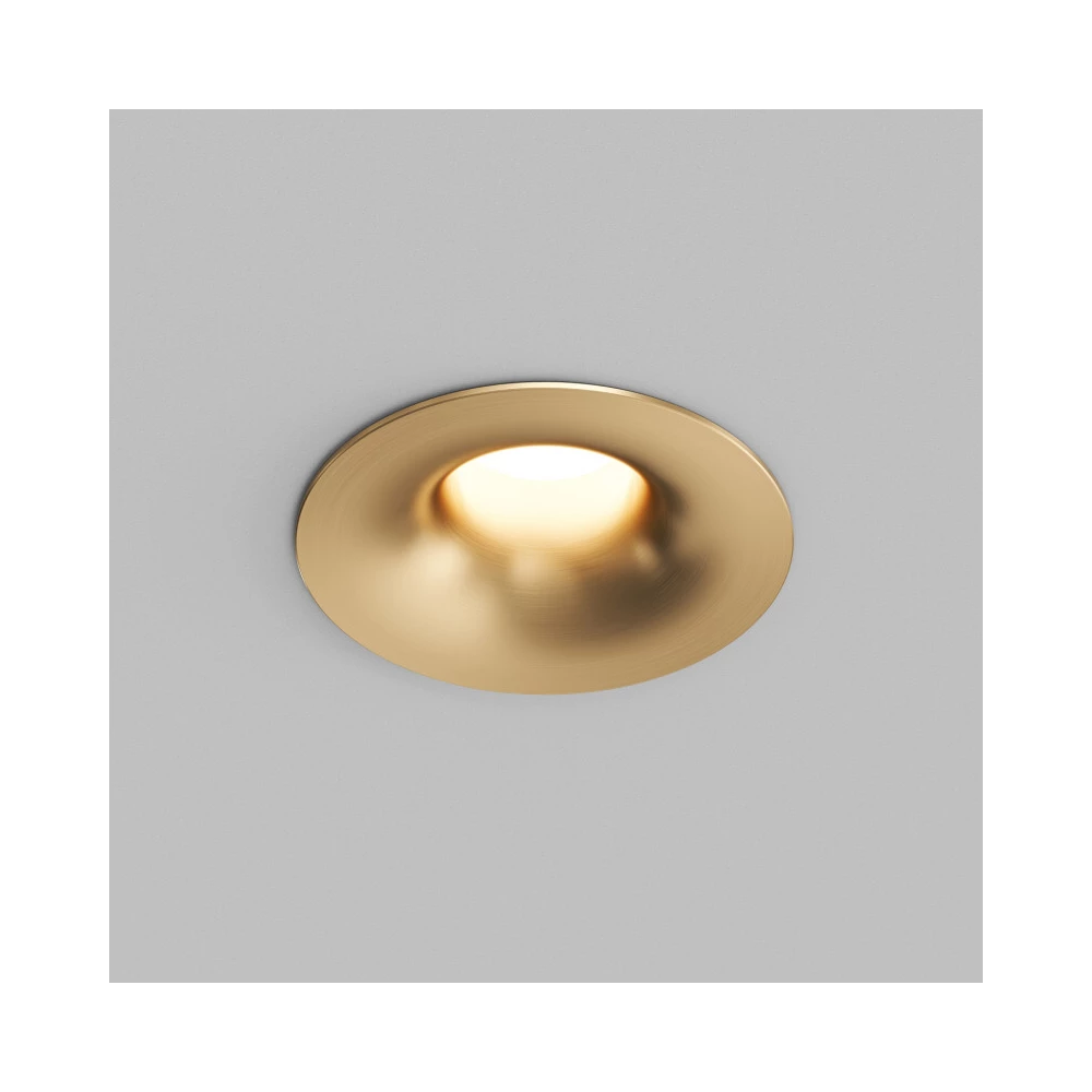 DK2430-SB Встраиваемый светильник SHINE GLOW 15Вт 3000-4000К IP20 сатин латунь алюминий - Viokon.com