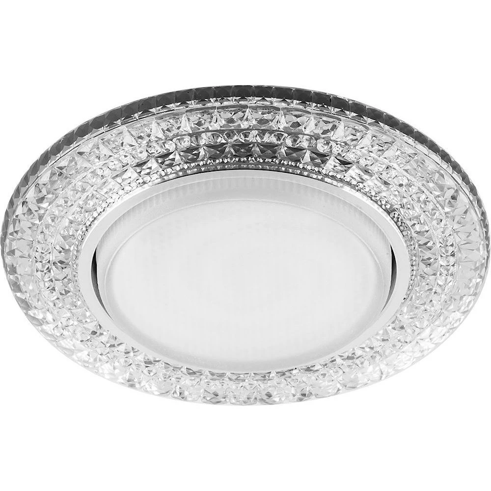 Светильник встраиваемый с белой LED подсветкой Feron CD4020 потолочный GX53 без лампы прозрачный (29473) - Viokon.com