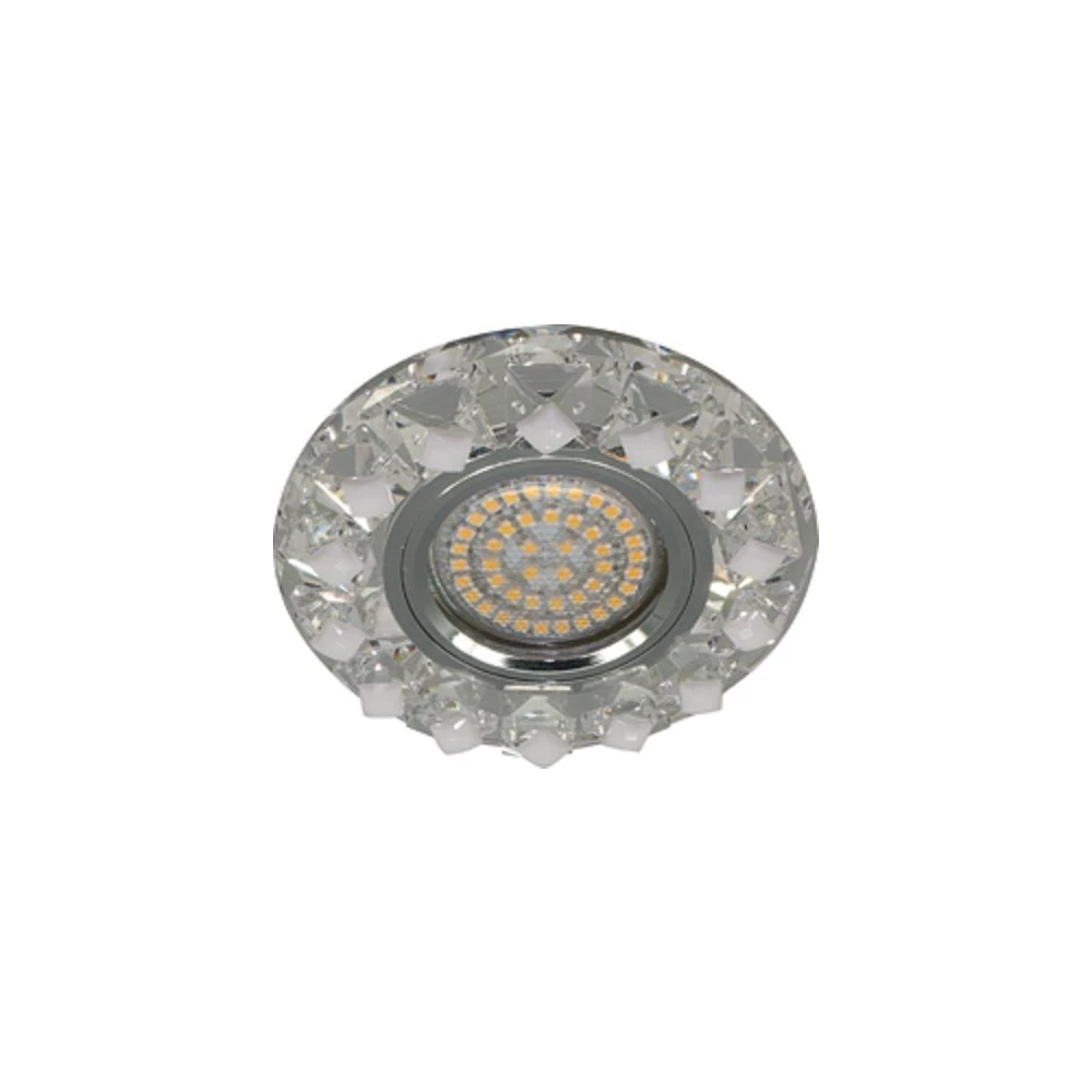 Светильник встраиваемый с белой LED подсветкой Feron CD7570 потолочный MR16 G5.3 прозрачно-белый (28575) - Viokon.com