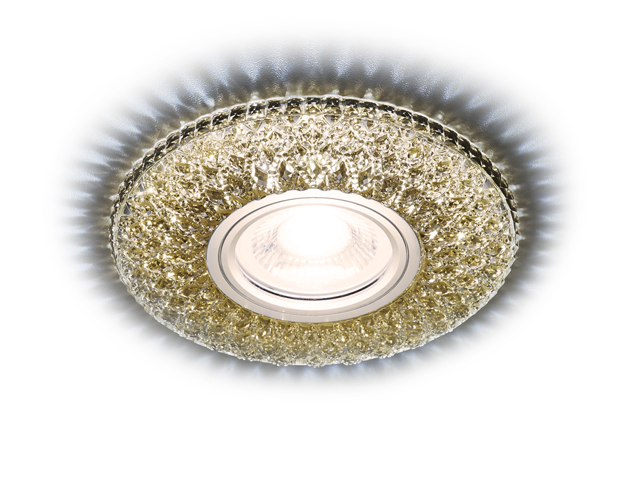 Встраиваемый точечный светильник MR16 с LED подсветкой S333 CF/CLD хром/кофе/MR16+3W(LED COLD) - Viokon.com