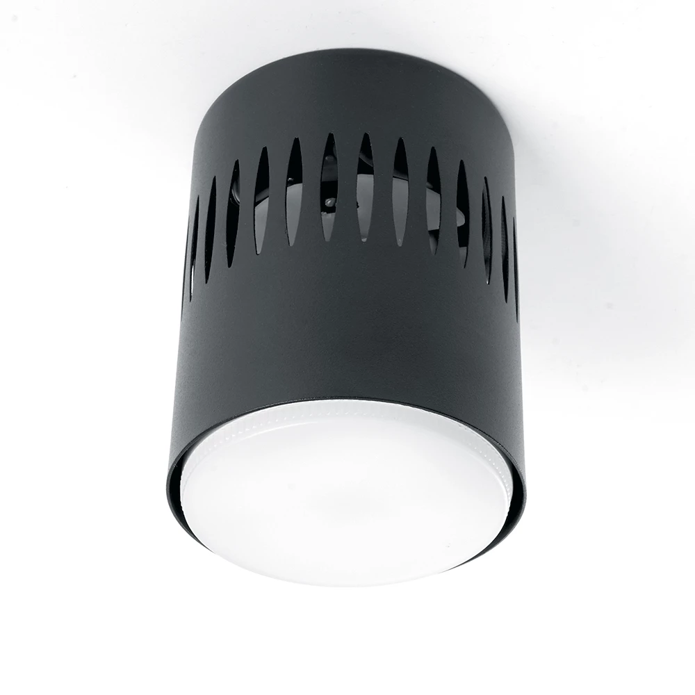 Светильник потолочный Feron HL349 12W, 230V, GX53 и подсветка 1W, 4000K, черный (41460) - Viokon.com