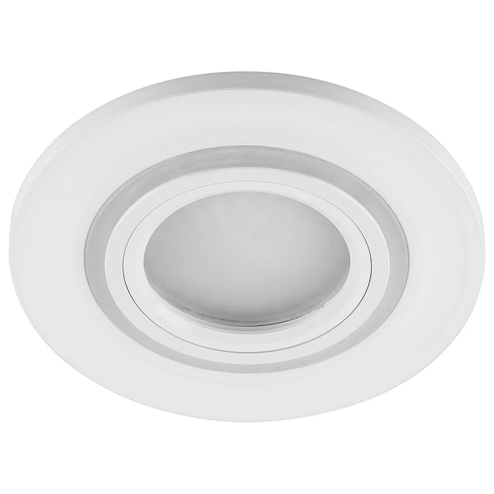 Светильник встраиваемый с белой LED подсветкой Feron CD600 потолочный MR16 G5.3, белый (29711) - Viokon.com