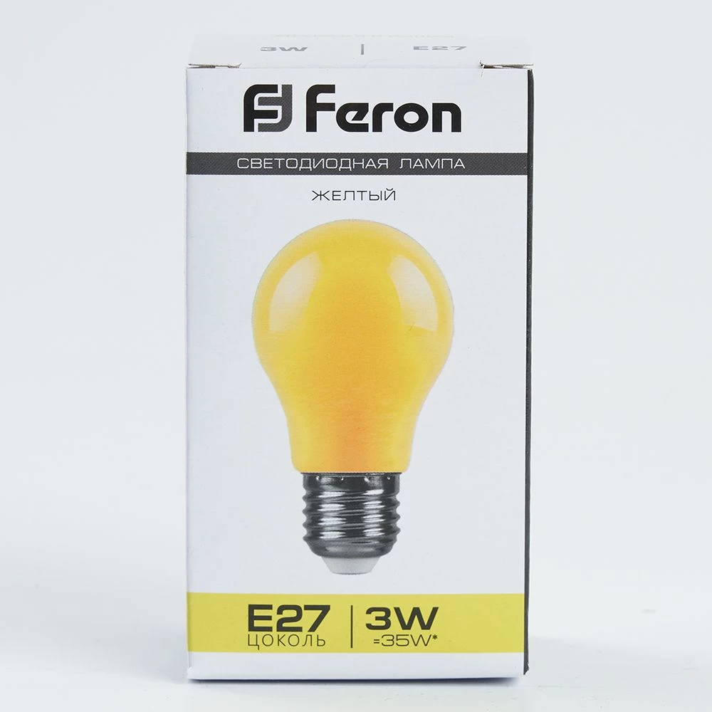 Лампа светодиодная Feron LB-375 E27 3W матовая 230V желтая (25921) - Viokon.com