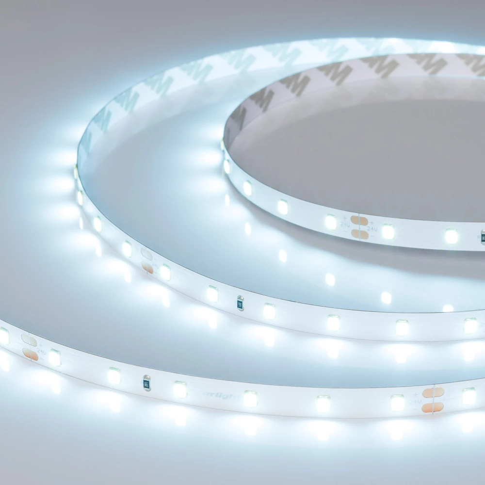 Лента RT-A60-8mm 24V Ice Blue (4.8 W/m, IP20, 5m) (Arlight, -) 055376 - Viokon.com