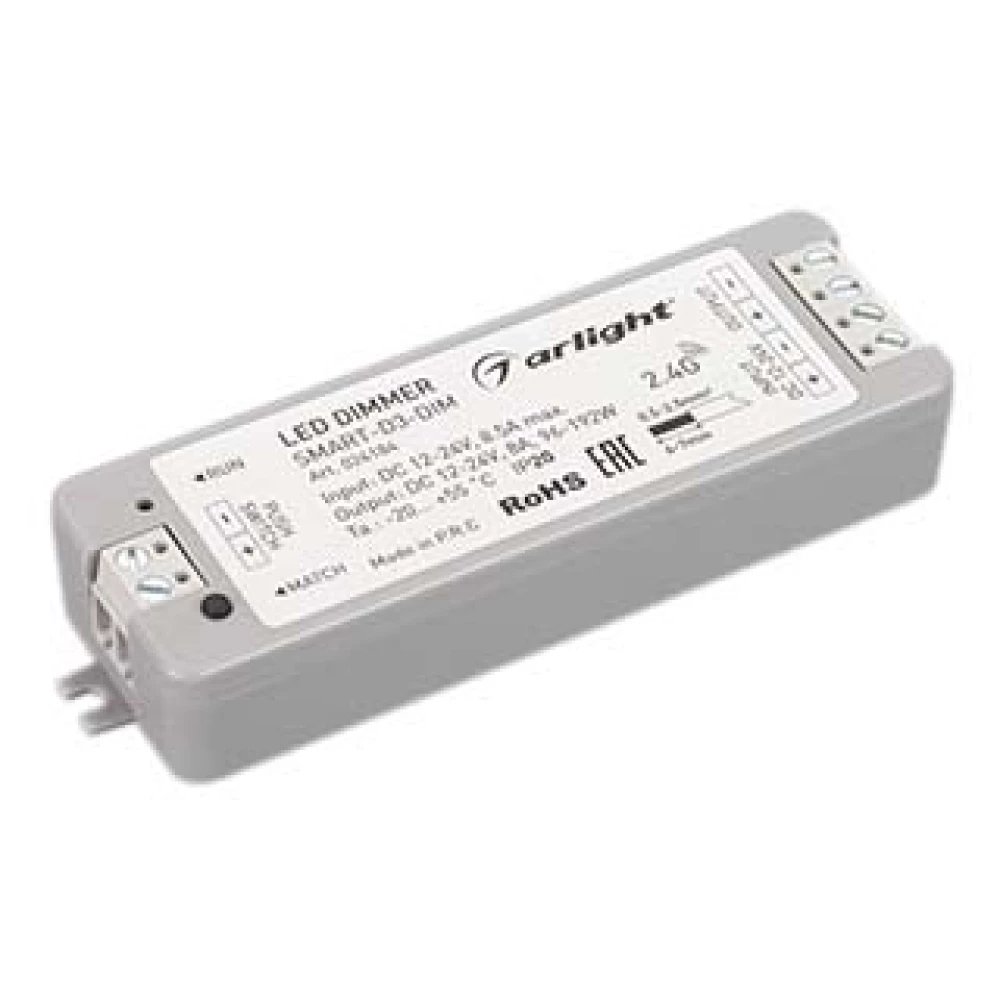 Диммер SMART-D3-DIM (12-24V, 8A, 2.4G) (Arlight, IP20 Пластик, 5 лет) 024184 - Viokon.com