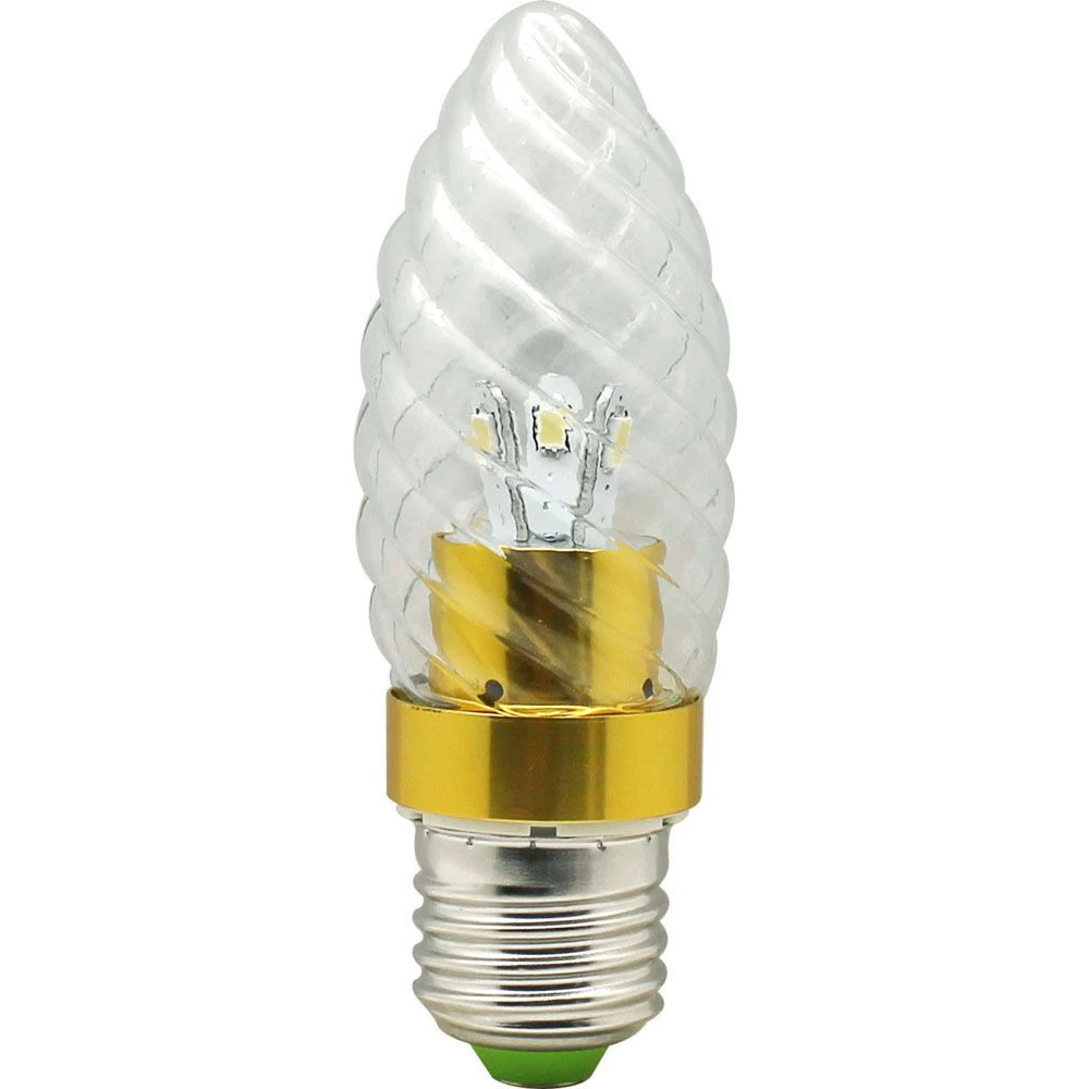 Лампа светодиодная, 6LED(3.5W) 230V E27 6400K золото, LB-77 (25349) - Viokon.com
