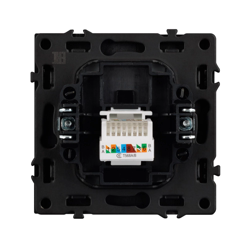 Механизм компьютерной розетки SCT-NOBE-MPC1-SFPL-BK (RJ-45, CAT6) (Arlight, Черный оникс) 054305 - Viokon.com