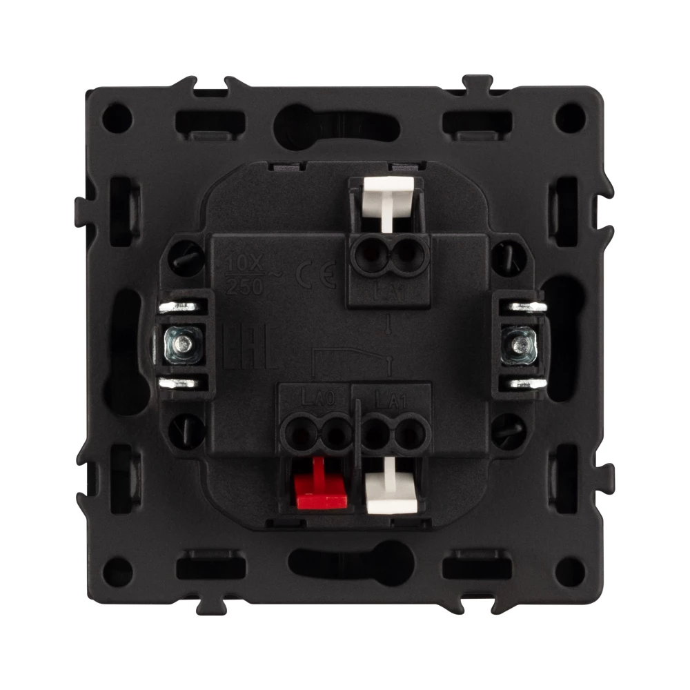 Механизм выключателя одноклавишный проходной SWT-NOBE-MKP1-SFPL-BK (230V, 10A) (Arlight, Черный оникс) 054246 - Viokon.com
