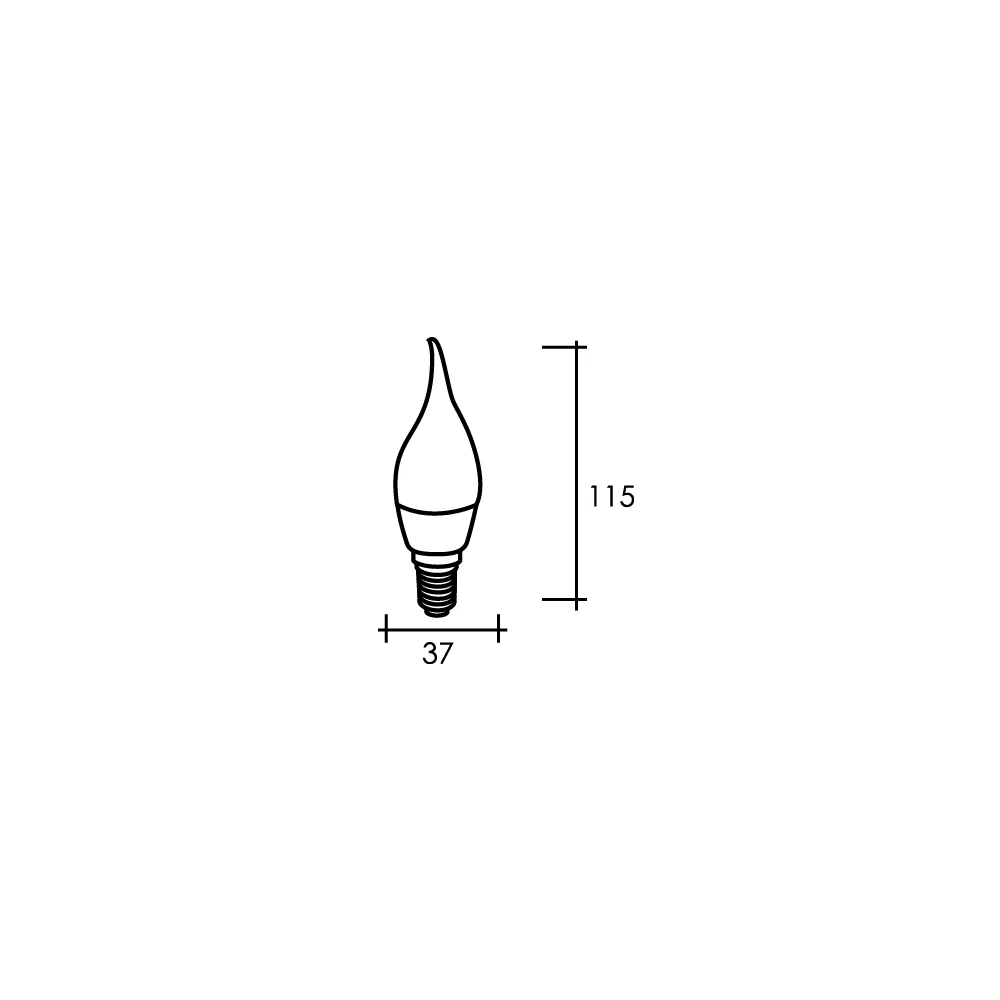 LED E14 C37S 55W 4500K - Viokon.com