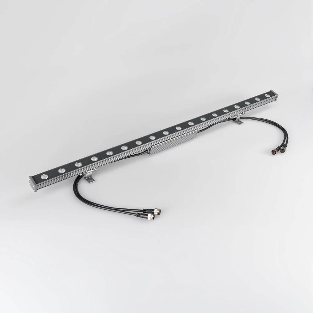 Светодиодный прожектор AR-LINE-1000S-18W-24V RGB (Grey, 30 deg, DMX512) (Arlight, Закрытый) 023623 - Viokon.com