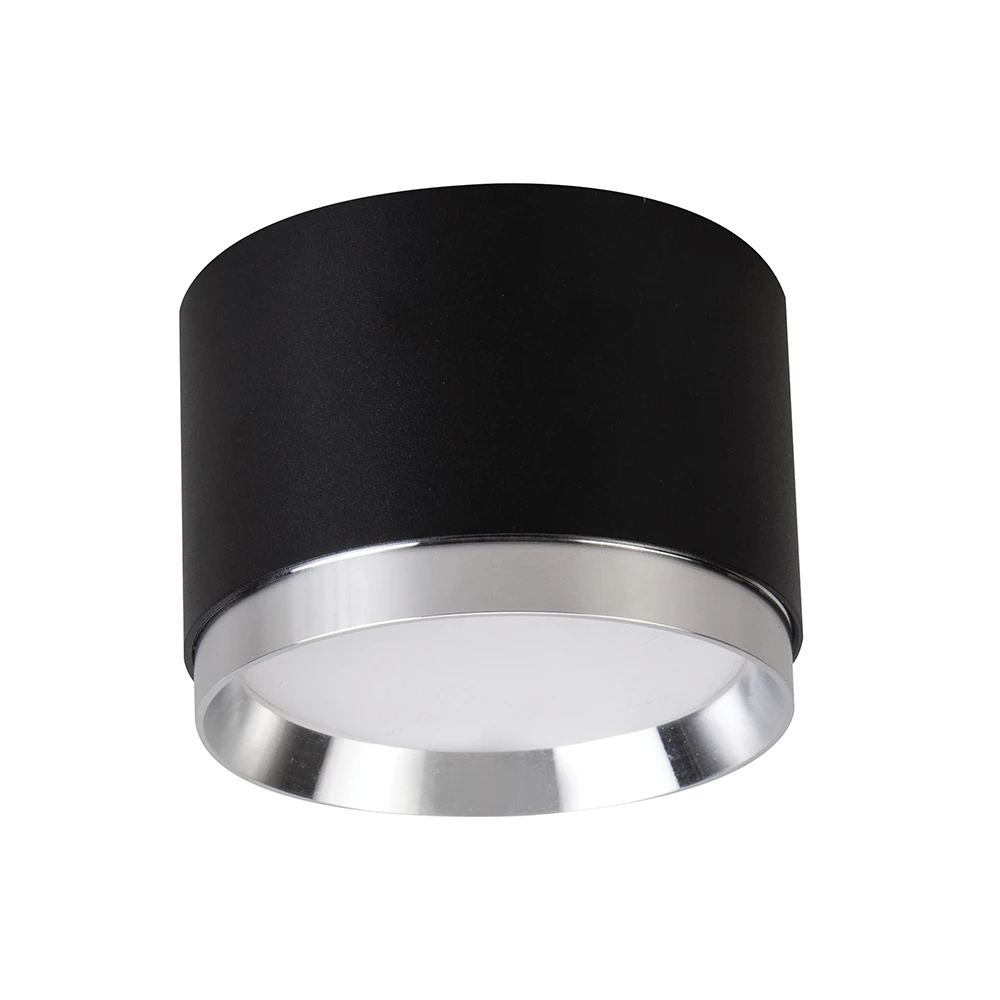 Светильник потолочный Feron Barrel DUET HL459 12W, 230V,GX53, черный + хром IP20 (51689) - Viokon.com