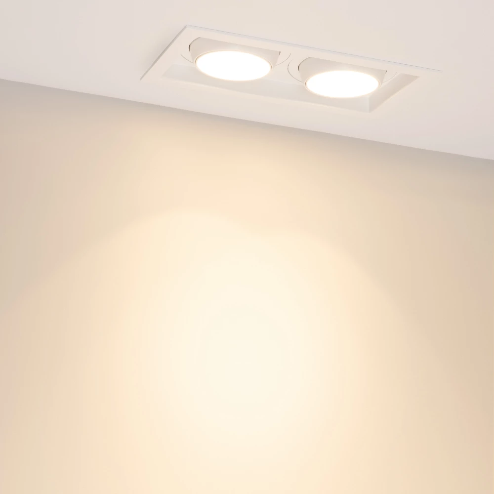 Светильник MS-VORTEX-BUILT-S250x140-2x30W Warm3000 (WH-WH, 17 deg, 230V) (Arlight, IP20 Металл, 5 лет) 057767 - Viokon.com