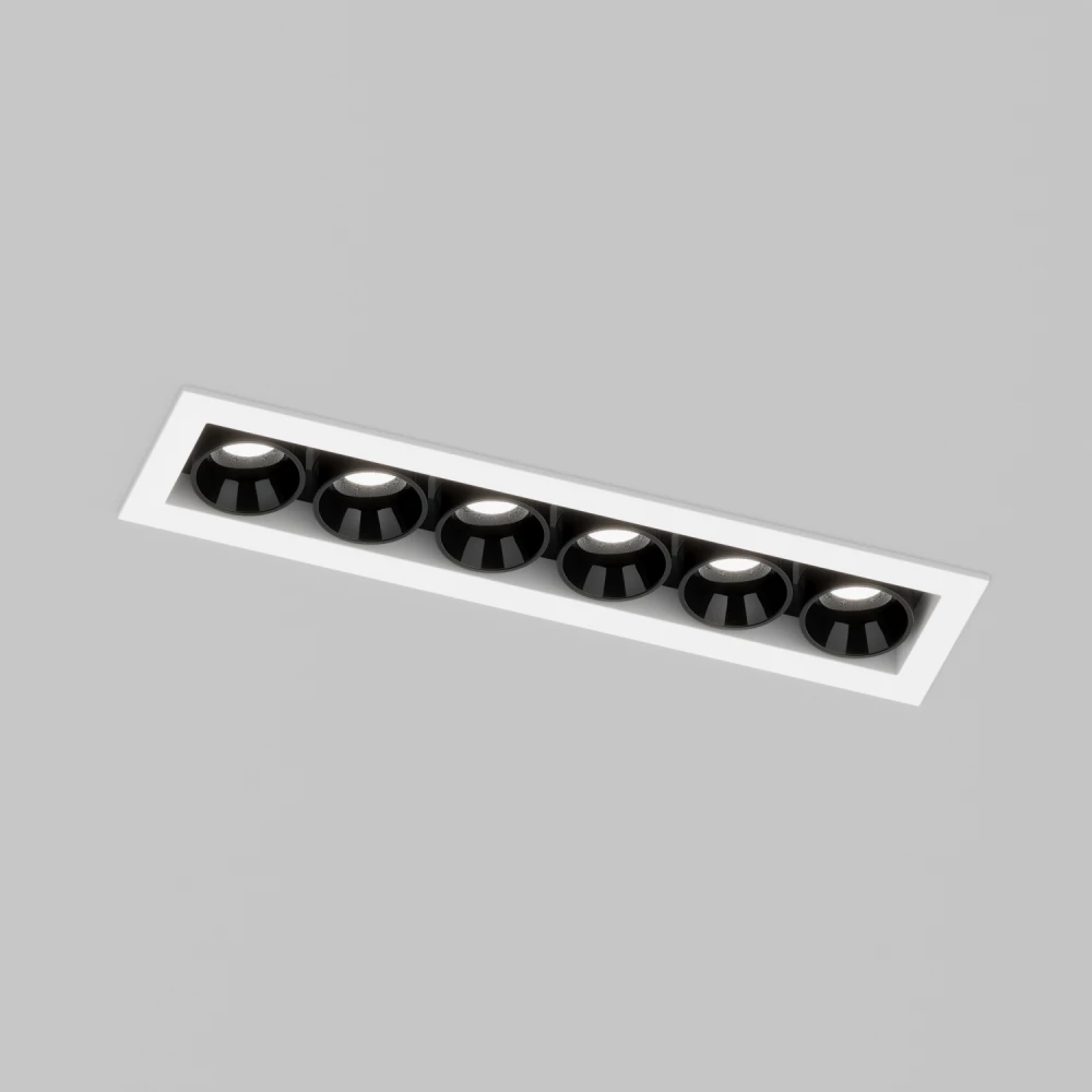 DK2514-WB Встраиваемый светильник SPACE со светодиодом L126mm 220V 10W 38 4000К IP20 белыйчерный алюминий - Viokon.com