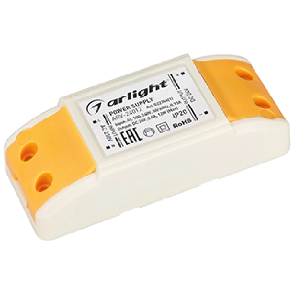 Блок питания ARV-24012 (24V, 0.5A, 12W) (Arlight, IP20 Пластик, 2 года) 022366(1) - Viokon.com