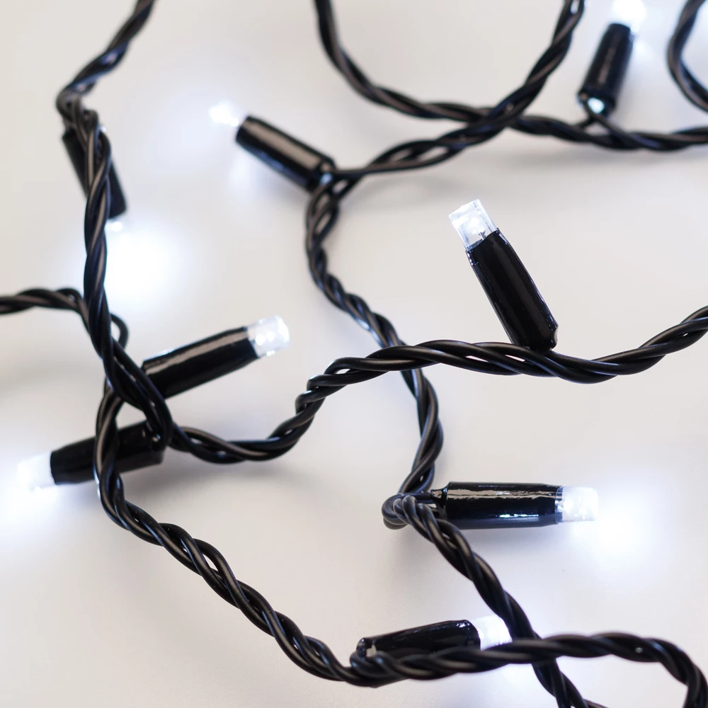 Светодиодная гирлянда ARD-STRING-CLASSIC-10000-BLACK-100LED-STD WHITE (230V, 7W) (Ardecoled, IP65, 1 год) 025796 - Viokon.com