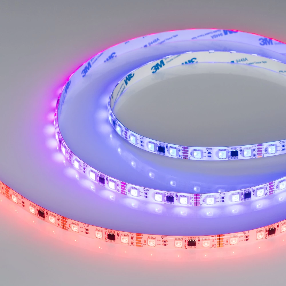 Лента герметичная DMX-SE-B60-10mm 12V RGB-PX3 (14 W/m, IP65, 5060, 5m) (Arlight, -) 039604 - Viokon.com