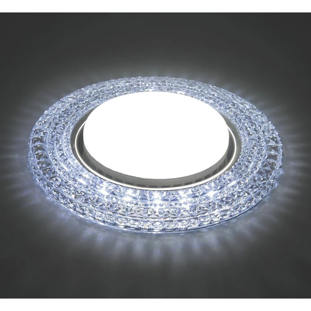 Светильник встраиваемый с белой LED подсветкой Feron CD4020 потолочный GX53 без лампы прозрачный (41293) - Viokon.com