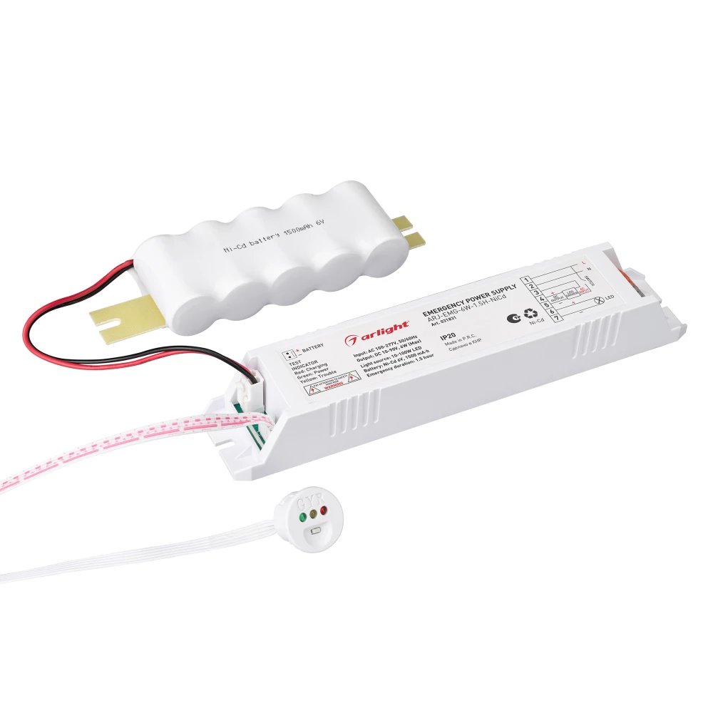Блок аварийного питания ARJ-EMG-6W-1.5H-NiCd (Arlight, IP20 Пластик, 2 года) 031831 - Viokon.com