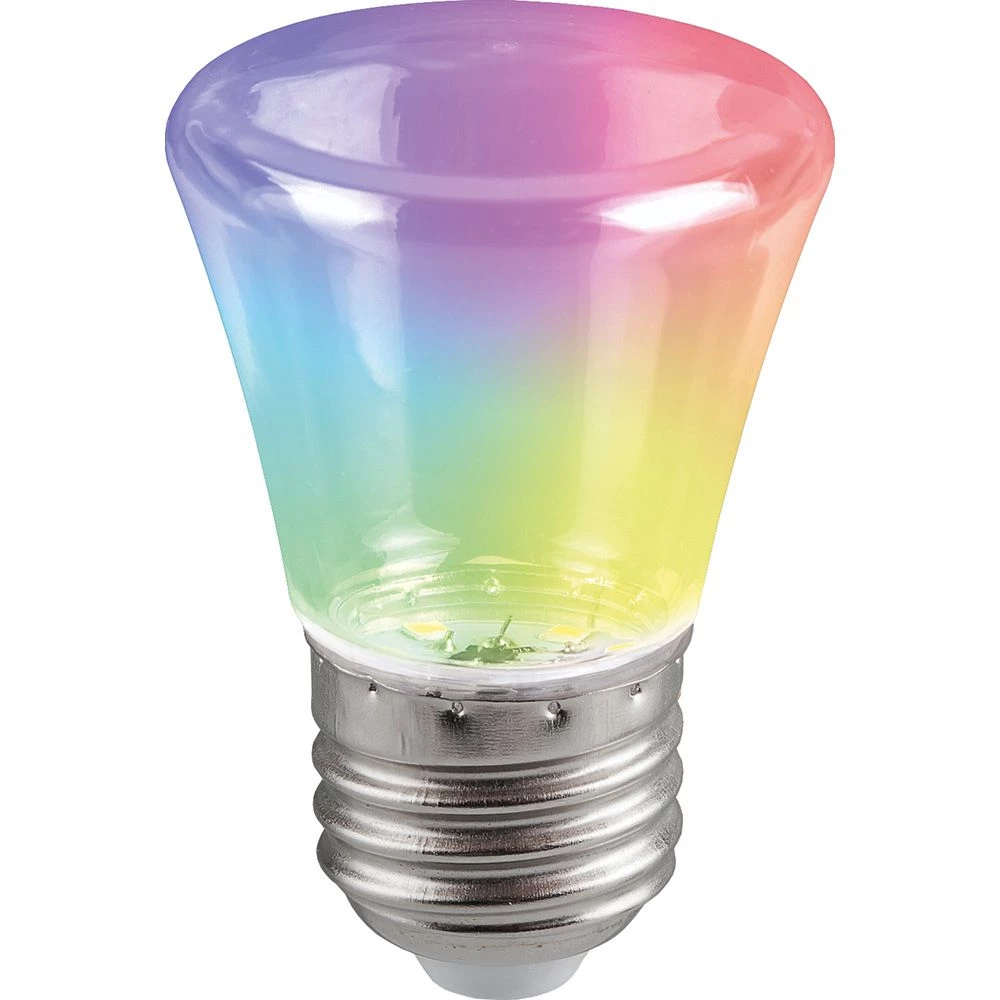 Лампа светодиодная Feron LB-372 Колокольчик прозрачный E27 1W RGB плавная смена цвета (38134) - Viokon.com