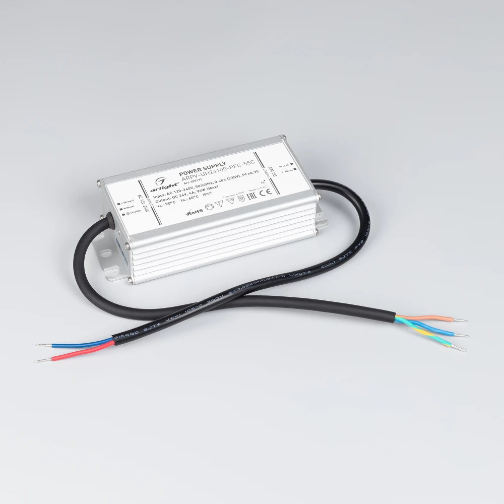 Блок питания ARPV-UH24100-PFC-55C (24V, 4.2A, 100W) (Arlight, IP67 Металл, 5 лет) 025171 - Viokon.com