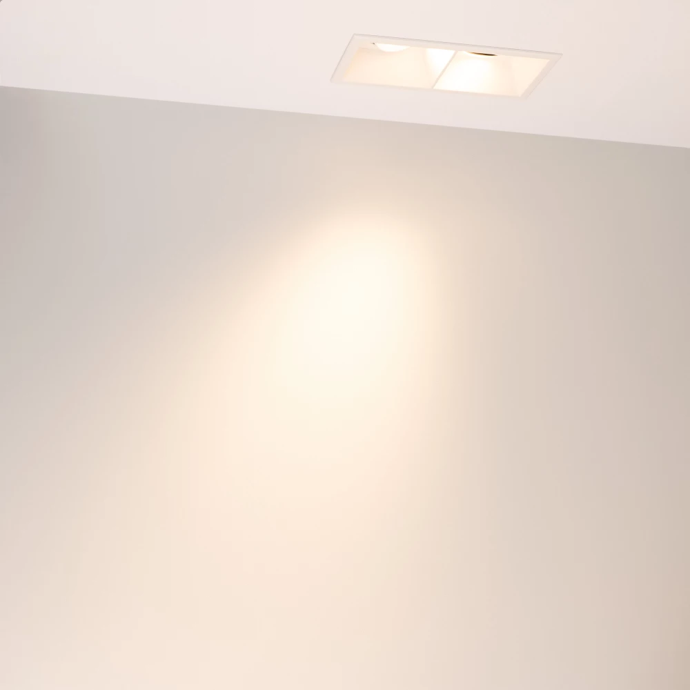 Светильник MS-FLOW-BUILT-S157x85-2x12W Warm3000 (WH, 55 deg, 230V) (Arlight, IP20 Металл, 5 лет) 055920 - Viokon.com