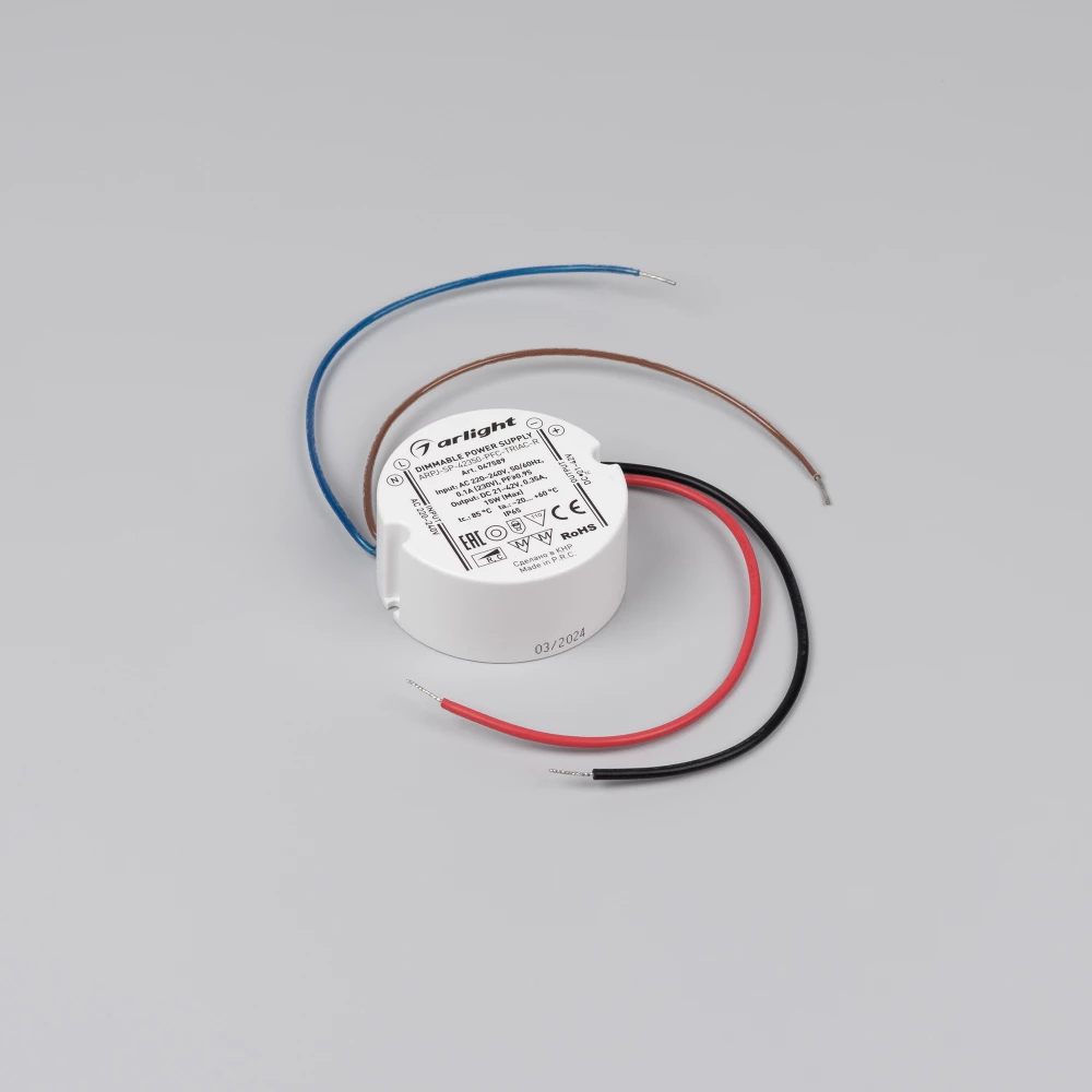 Блок питания ARPJ-SP-42350-PFC-TRIAC-R (15W, 21-42V, 350mA) (Arlight, IP65 Пластик, 5 лет) 047589 - Viokon.com