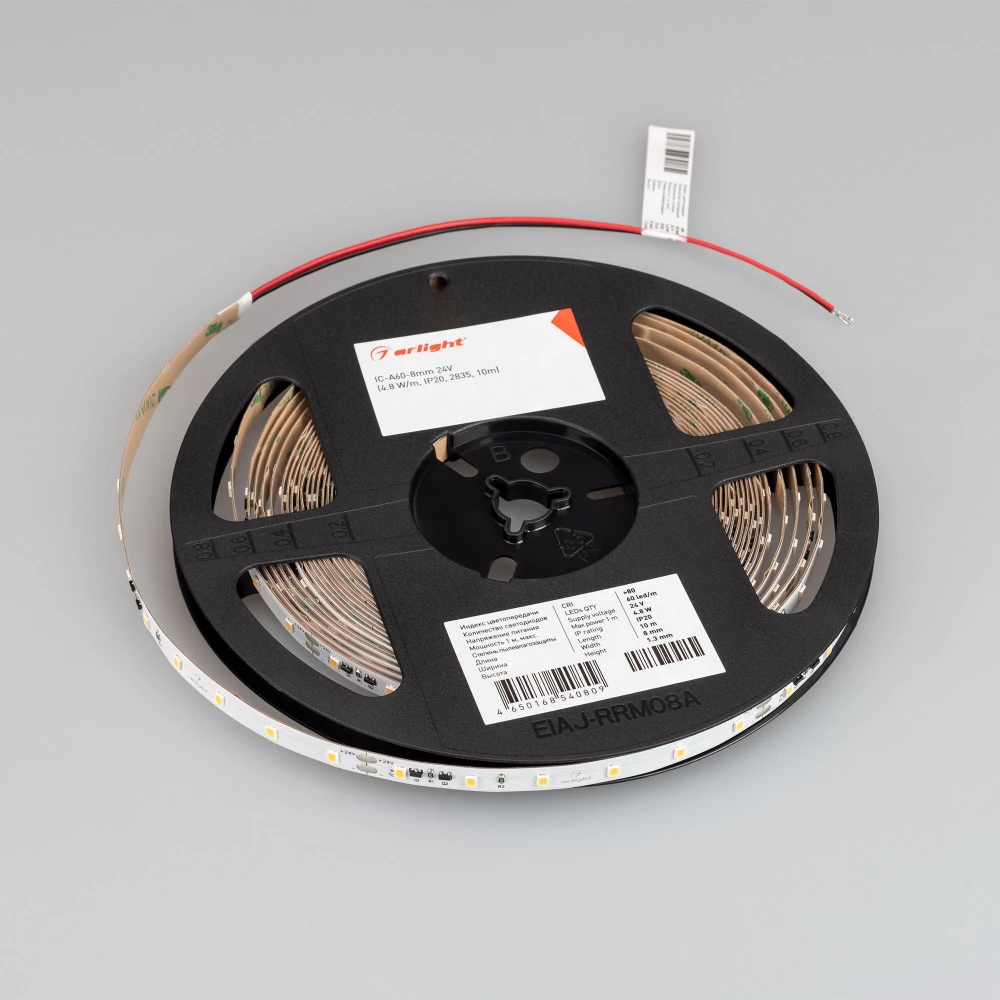 Лента IC-A60-8mm 24V Cool 8K (4.8 W/m, IP20, 2835, 10m) (Arlight, стабилизированная) 040604 - Viokon.com