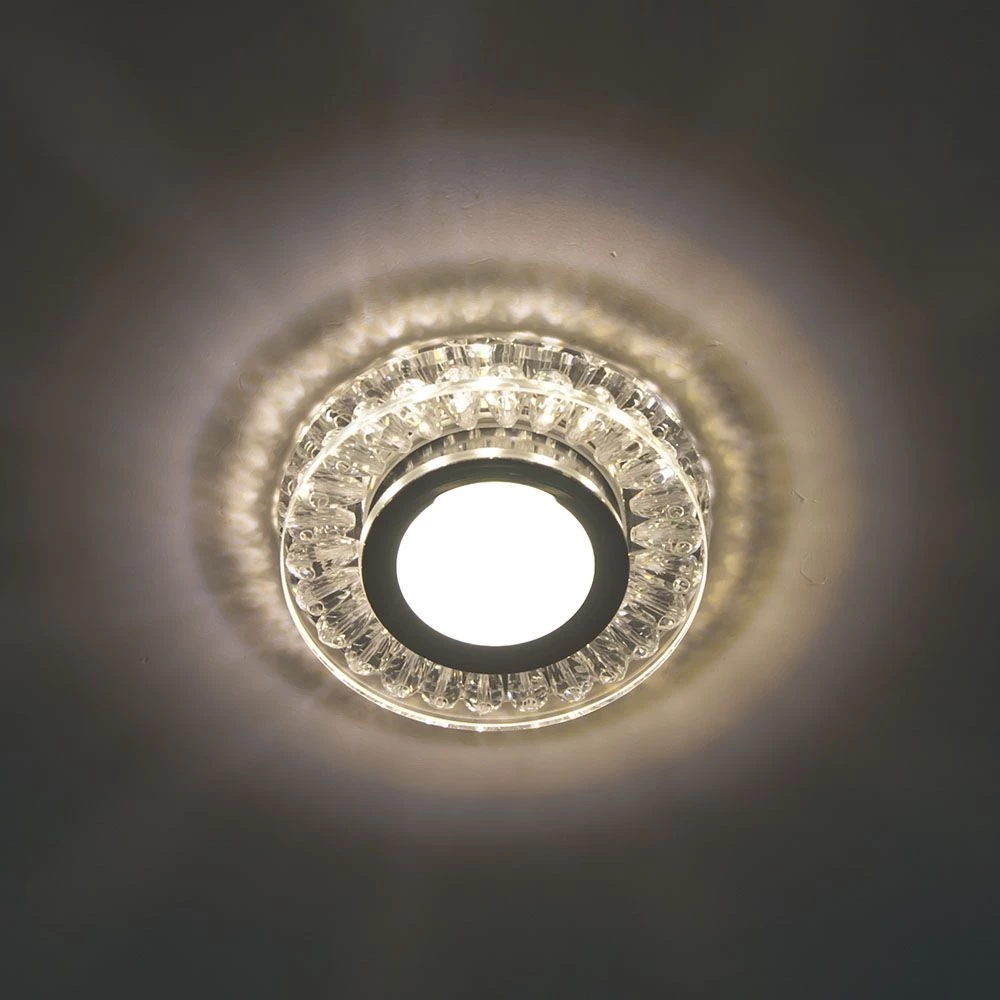Светильник встраиваемый с белой LED подсветкой Feron C1015MO потолочный MR16 G5.3 прозрачный (28573) - Viokon.com