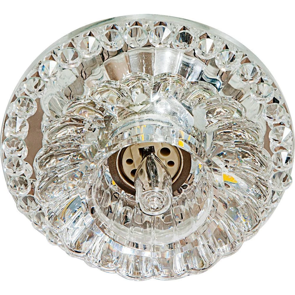 Светильник встраиваемый с белой LED подсветкой Feron JD125 потолочный JCD9 G9 прозрачный (27797) - Viokon.com