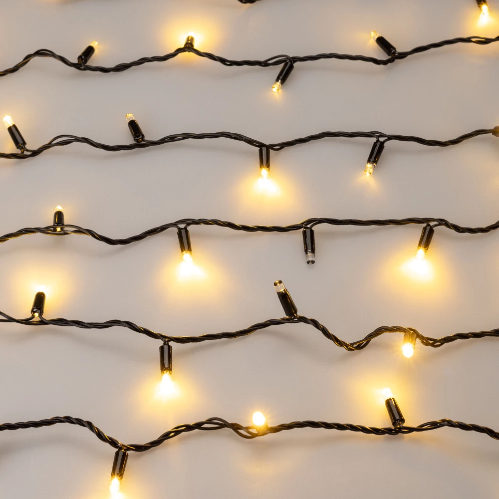 Светодиодная гирлянда ARD-STRING-CLASSIC-1000-BLACK-100LED-PULSE Warm (230V, 7W) (Ardecoled, IP65, 1 год) 031649 - Viokon.com