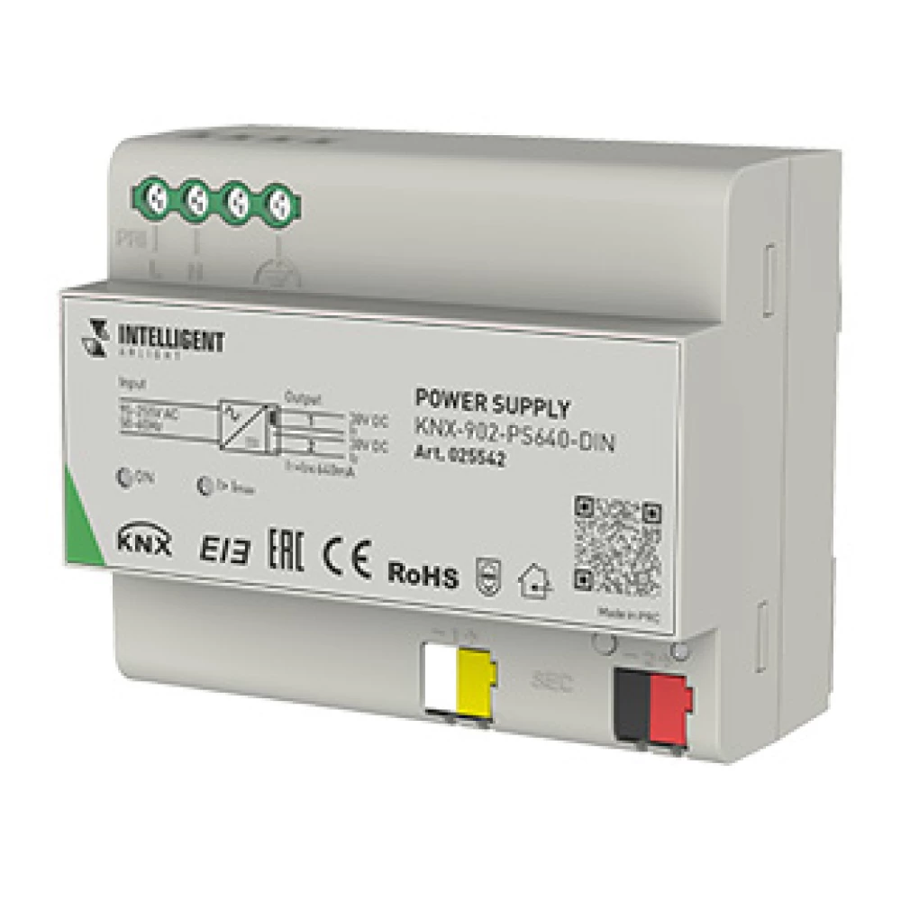 INTELLIGENT ARLIGHT Блок питания шины KNX-902-PS640-DIN (230V, 640mA) (IARL, IP20 Пластик, 2 года) 025542 - Viokon.com