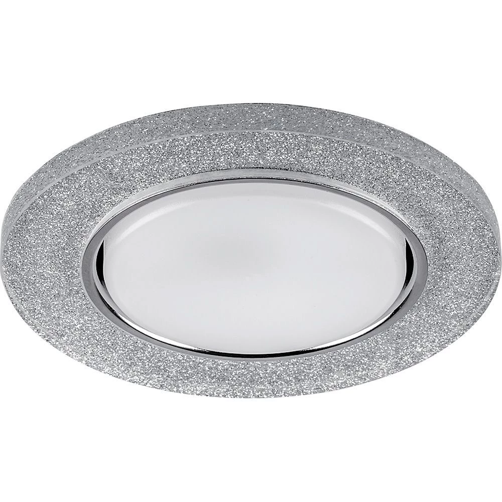 Светильник встраиваемый с белой LED подсветкой Feron CD4041 потолочный GX53 без лампы, серебро,  хром (40518) - Viokon.com