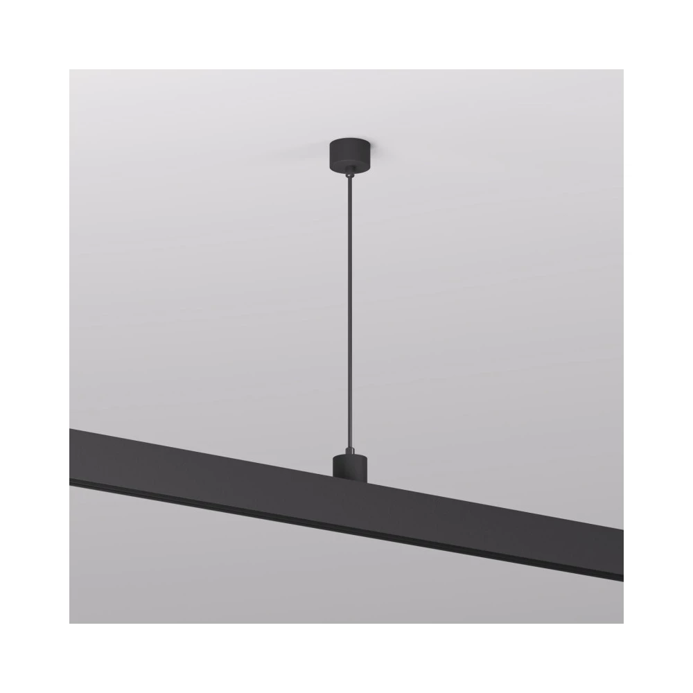 TR2124-BK Подвод питания для подвесного монтажа трека SMART BASE АС 220-240V IP20 5м черный алюминий - Viokon.com