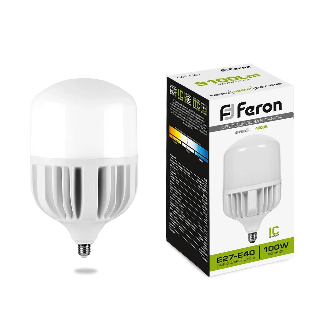Лампа светодиодная Feron LB-65 E27-E40 40W 175-265V 4000K (25819) - Viokon.com