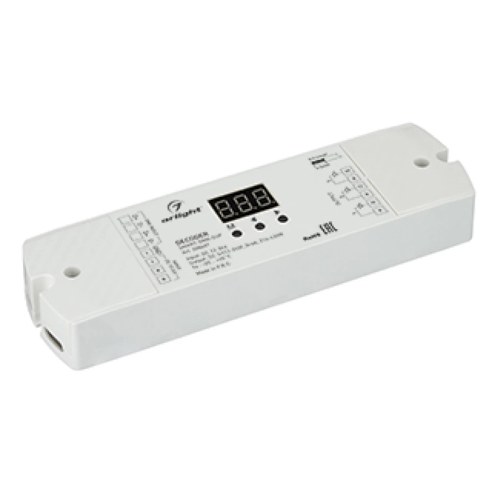 Декодер SMART-DMX-SUF (12-24V, 3x6A) (Arlight, IP20 Пластик, 5 лет) 028407 - Viokon.com