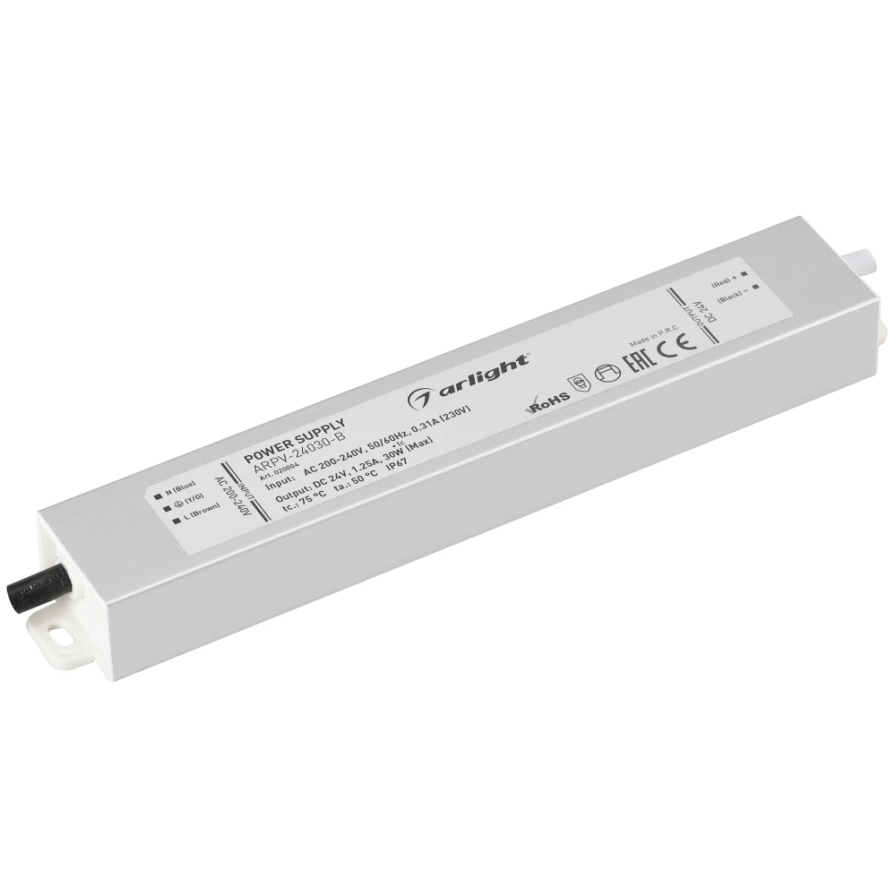 Блок питания ARPV-24030-B (24V, 1.3A, 30W) (Arlight, IP67 Металл, 3 года) 020004 - Viokon.com