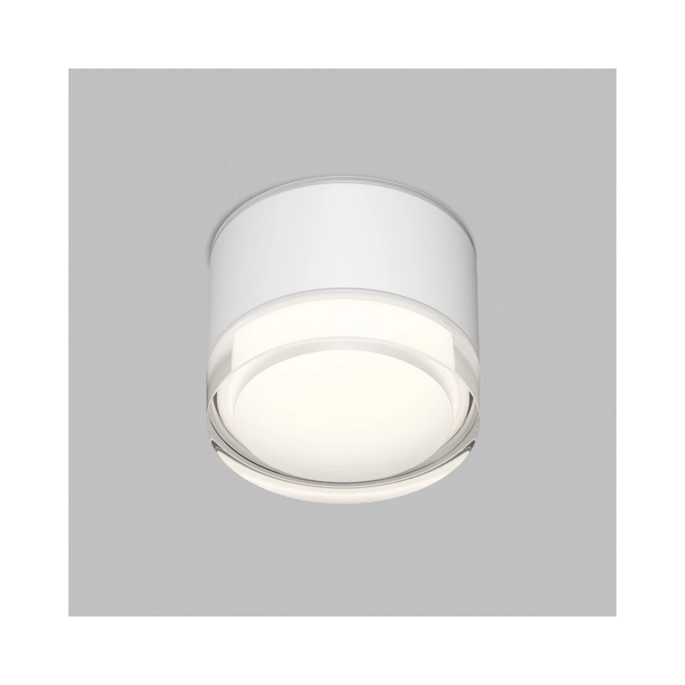 Накладной влагостойкий светильник AQUA GX53 до 15 Вт LED IP44 белый алюминий акрил - Viokon.com