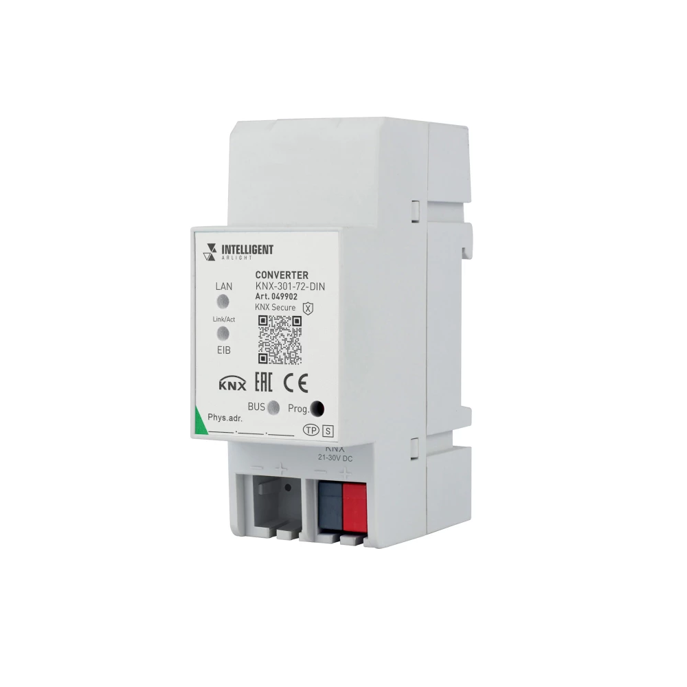 INTELLIGENT ARLIGHT Конвертер KNX-301-72-DIN Grey (BUS, RJ-45, KNX-IP) (IARL, IP20 Пластик, 2 года) 049902 - Viokon.com