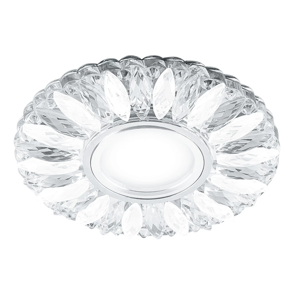 Светильник встраиваемый с белой LED подсветкой Feron CD917 потолочный MR16 G5.3 прозрачный-матовый (29536) - Viokon.com