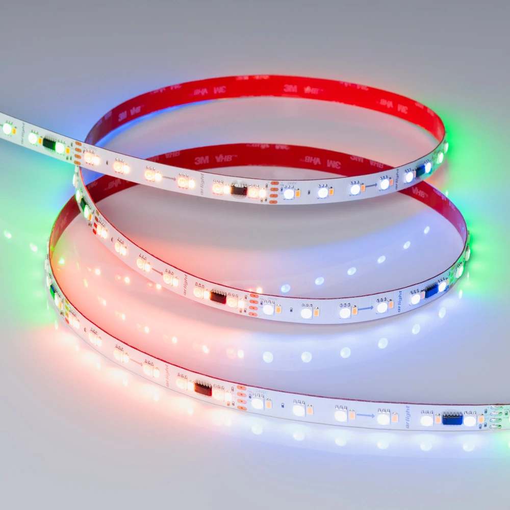 Лента SPI-BA120-12mm 24V RGBW-White-PX6-BPT (16 W/m, IP20, 5060/2835, 5m) (Arlight, бегущий огонь) 040622 - Viokon.com