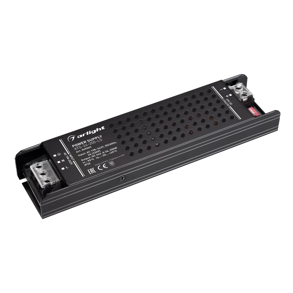 Блок питания ATS-24-200-LS (24V, 8.3A, 200W) (Arlight, IP20 Сетка, 5 лет) 049065 - Viokon.com