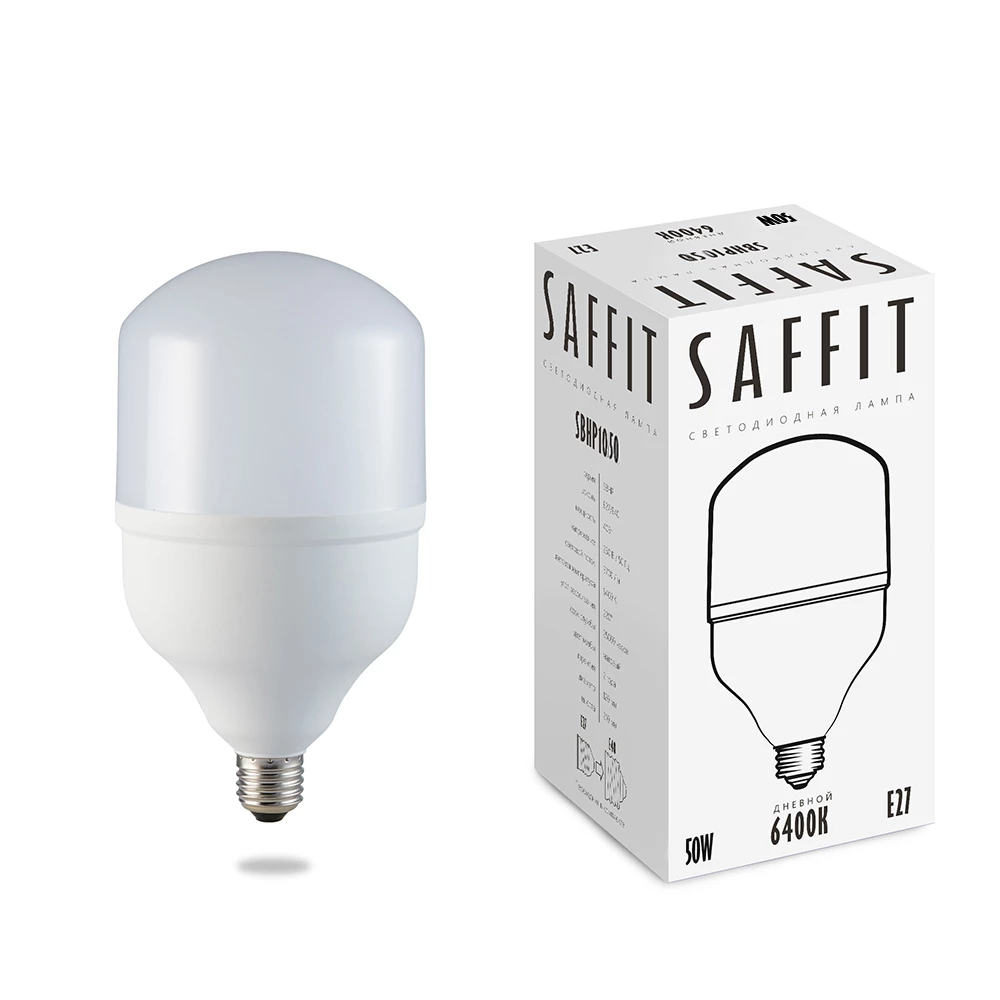 Лампа светодиодная SAFFIT SBHP1050 E27-E40 50W 230V 6400K (55095) - Viokon.com