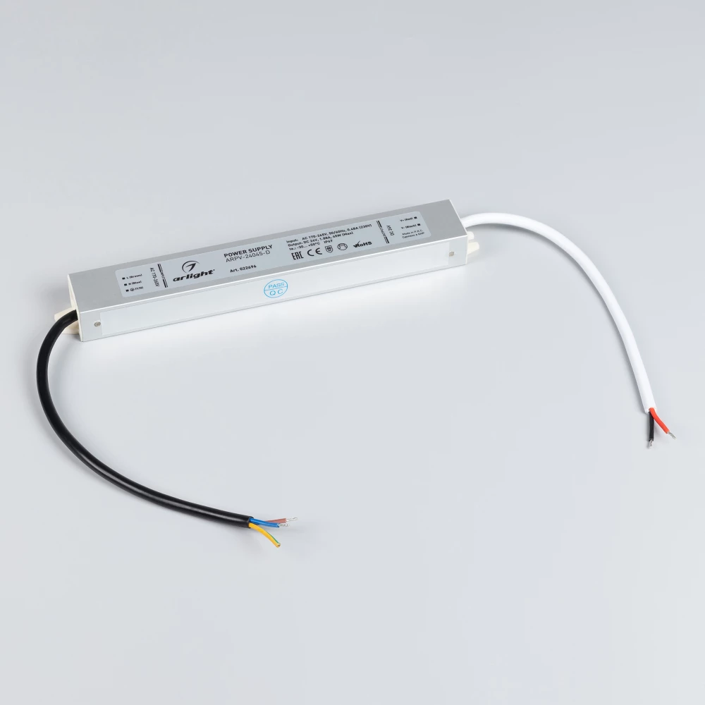 Блок питания ARPV-24045-D (24V, 1.9A, 45W) (Arlight, IP67 Металл, 3 года) 022696 - Viokon.com