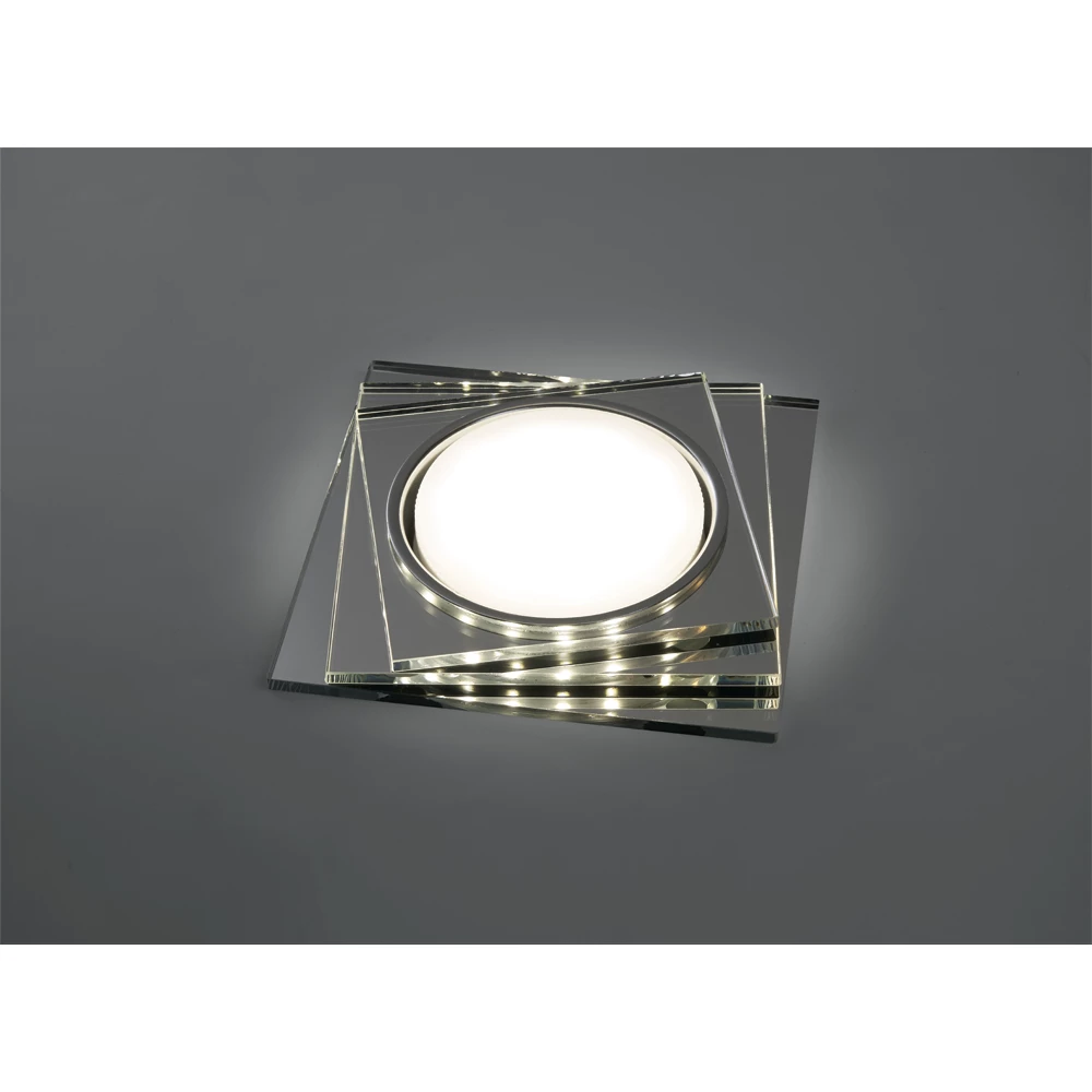 Светильник встраиваемый с белой LED подсветкой Feron CD5024 потолочный GX53 без лампы, прозрачный (40523) - Viokon.com