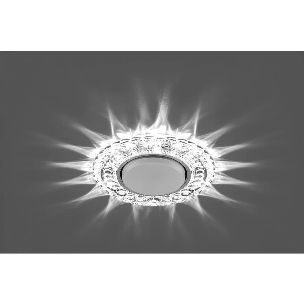 Светильник встраиваемый с белой LED подсветкой Feron CD4024 потолочный GX53 без лампы прозрачный (29538) - Viokon.com
