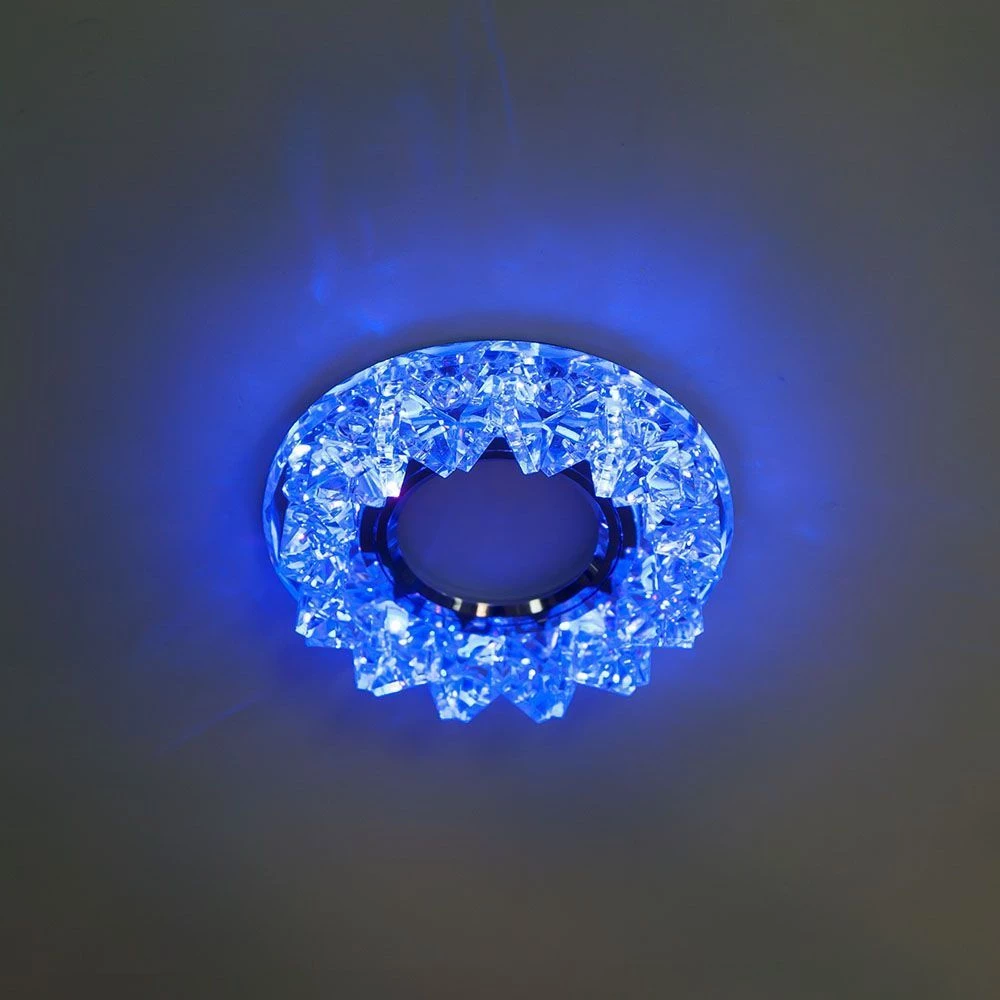 Светильник встраиваемый с разноцветной LED подсветкой Feron CD2542 MR16 прозрачный (27969) - Viokon.com