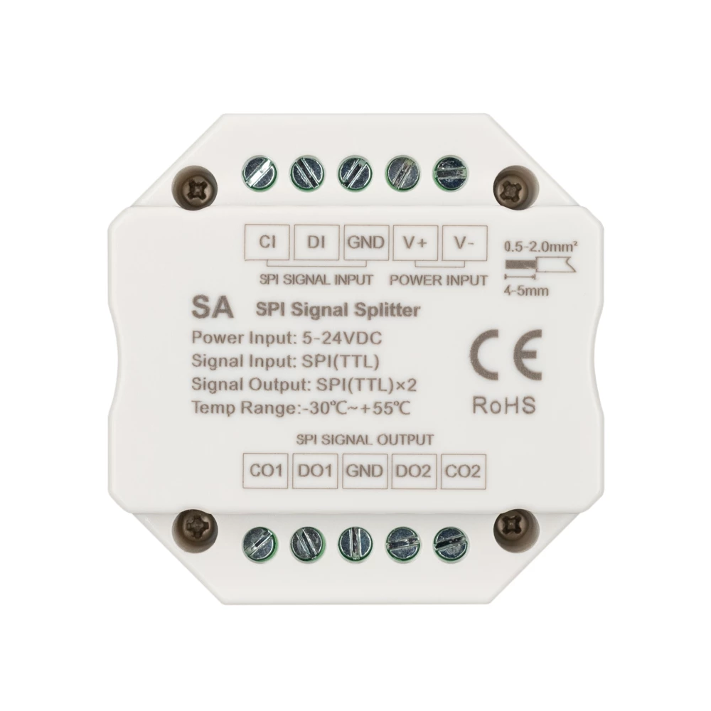 Усилитель SMART-SPI (12-24V, 2 output) (Arlight, IP20 Пластик, 5 лет) 028419 - Viokon.com